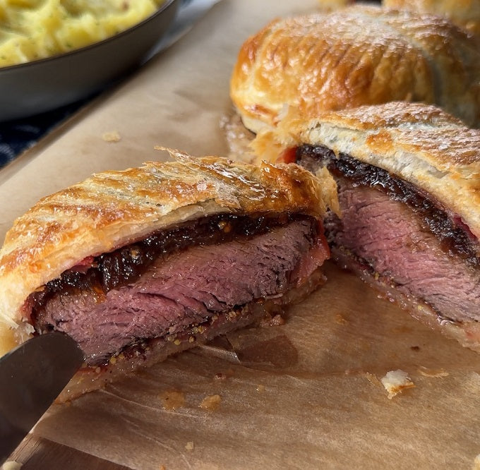 Caramelised Onion Mini Beef Wellington by Emma Wells