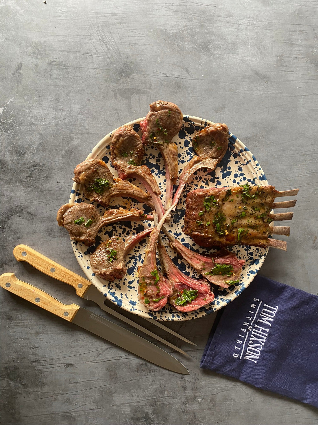 Herb-Crusted Lamb Rack with Pistachio, Parsley & Lemon