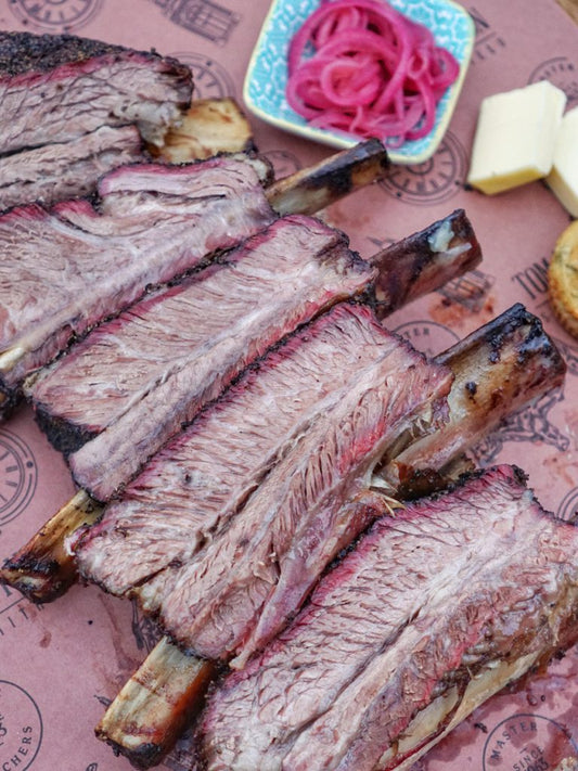 Slow Grilled Beef Ribs